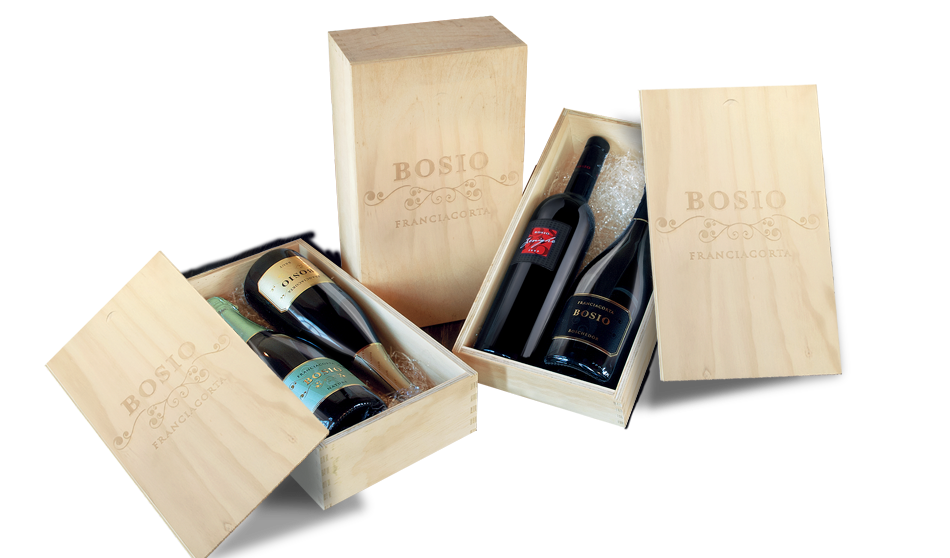 Wooden box 2 bottles